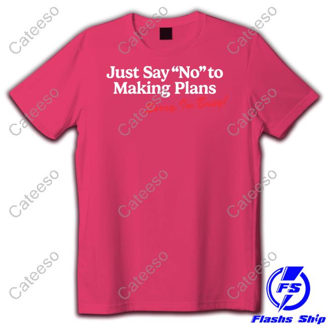 Just Say No To Making Plans Sorry I'm Busy Hoodie