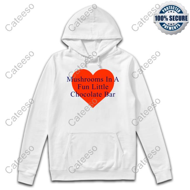 Kurtisconner Wearing Mushrooms In A Fun Little Chocolate Bar Sweatshirt