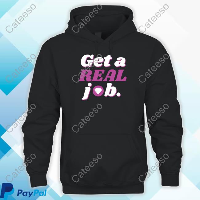 S0ph Store Get A Real Job Troll Tri-Blend Hoodie S0ph Store Get A Real Job Troll Tri-Blend Hoodie