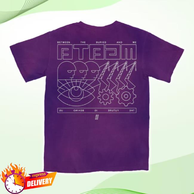 Original Sumerian Records Merch Store Between The Buried And Me - Behind Our Eyes Purple Dye Hoodie Sweatshirt Sumerianrecords Shop