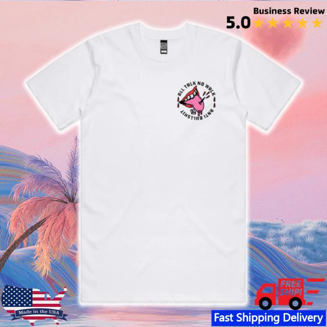 Trending All Talk - Front & Back - White Long Sleeve Tee- Deluxe Heavy