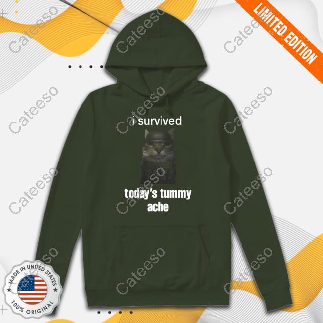 Official Sillyteestudio Store Merch I Survived Today's Tummy Ache Long Sleeve T Shirt
