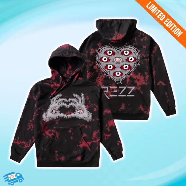 Trending Rezz Official Shop Rezz - Be Mine - Tie Dye Long Sleeve Tee Rezz Merch Store