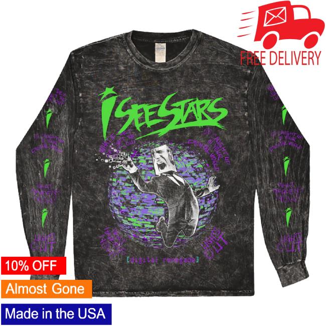Trending Sumerian Merch Store I See Stars - Digital Renegade Mineral Wash T-Shirt Sumerianmerch Shop