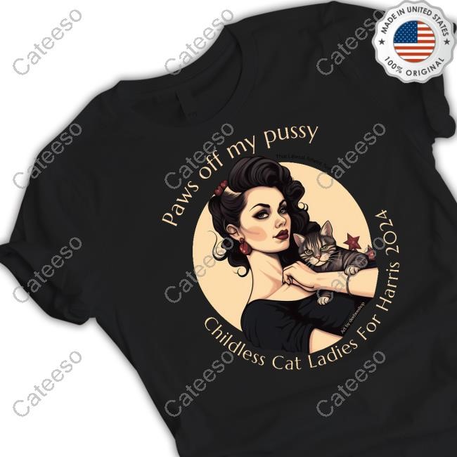 Margaret E Atwood Paws Off My Pussy Childless Cat Ladies For Harris 2024 Long Sleeve Margaret E Atwood Paws Off My Pussy Childless Cat Ladies For Harris 2024 Long Sleeve