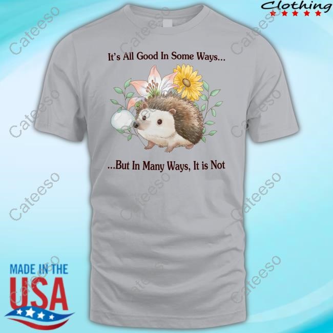 Hedgehog It's All Good In Some Ways But In Many Ways It Is Not Tee Shirt