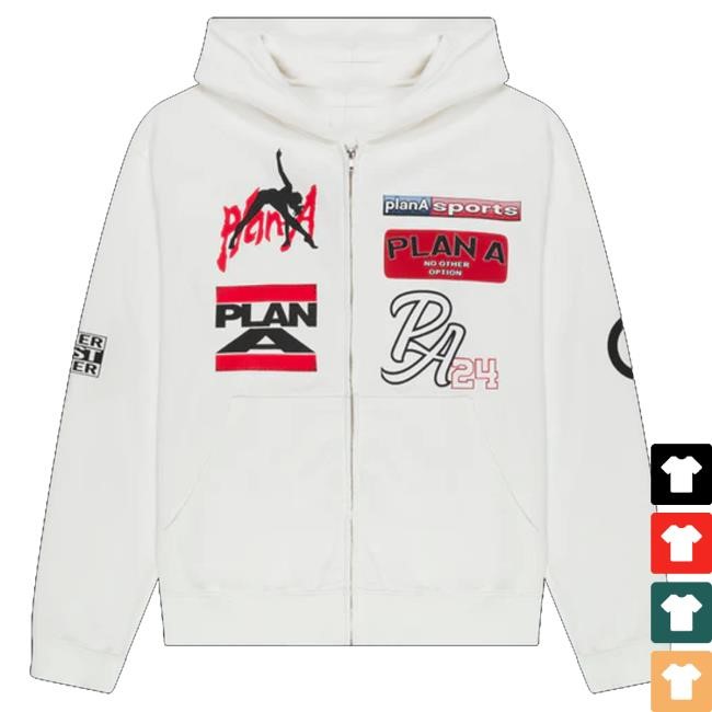 Official Tecca Merch Aaa Zip Hoodie (White) Hooded Sweatshirt