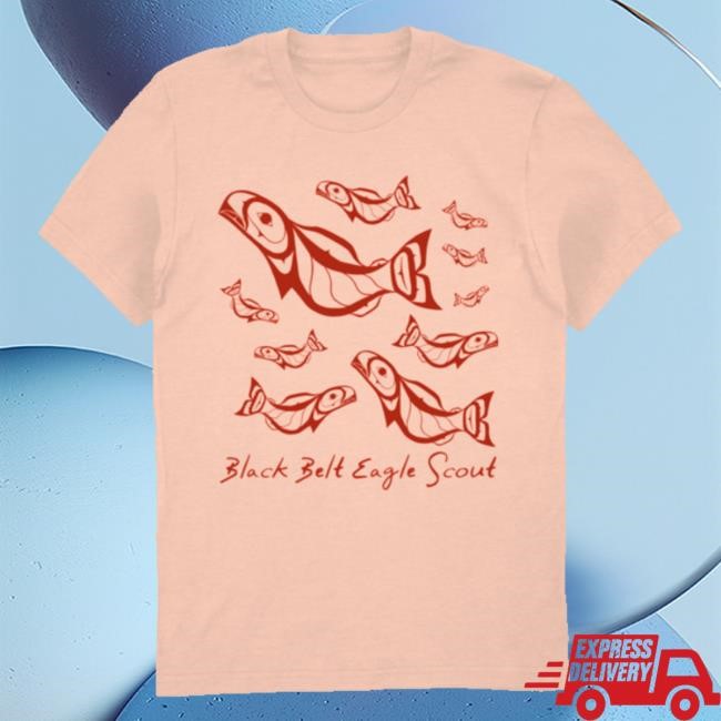 Official Black Belt Eagle Scout Merch Salmon Crewneck Sweatshirt