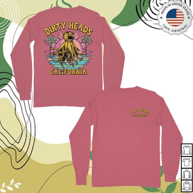 Official Dirty Heads Merch Octo Rise Red Longsleeve Shirts