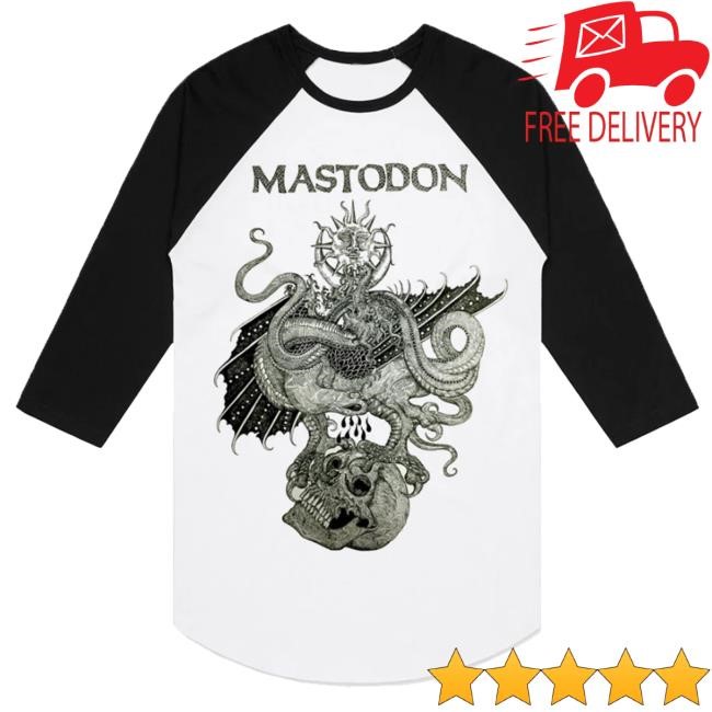 Official Mastodonrocks Merch Drakul Raglan Crewneck Sweatshirt