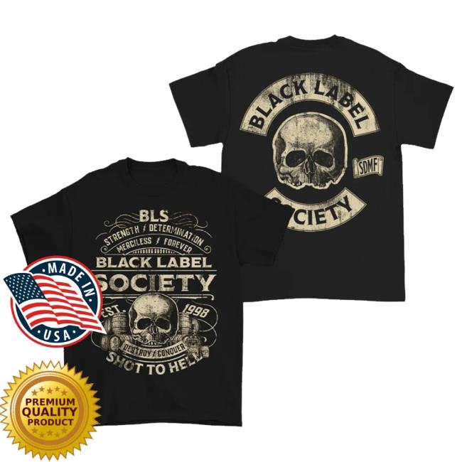 Black Label Society Merch Shot To Hell Sdmf Long Sleeve Shirt