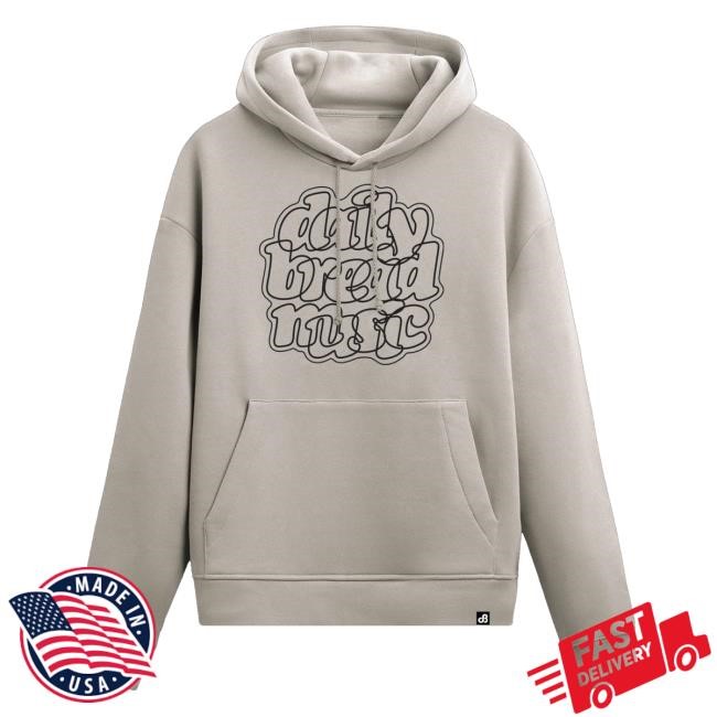 Daily Bread Official Merch Spaghetti Logo Hoodie (Cement) Crewneck Sweatshirt