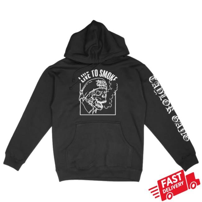 Official Taylor Gang Merch Live To Smoke Pullover Crewneck Sweatshirt