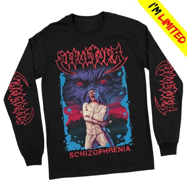 Sepultura Merch Schizophrenia Longsleeves Tee