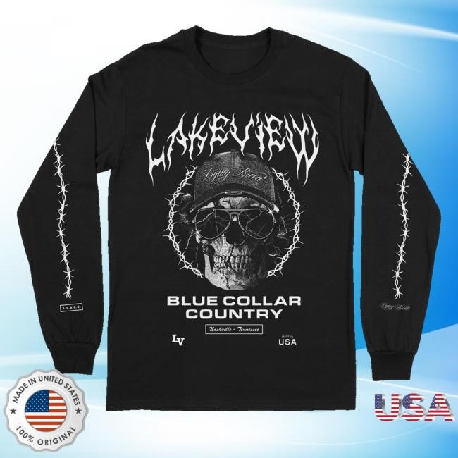 Down Right Merch Lakeview Skull Crewneck Sweatshirt