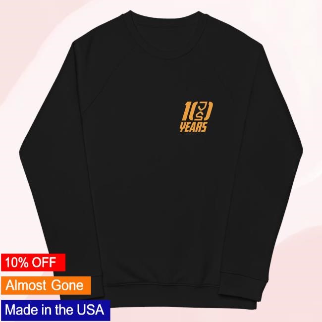 Sand Man Merch Shop 10-Year Anniversary Limited Edition Gold Sweatshirt