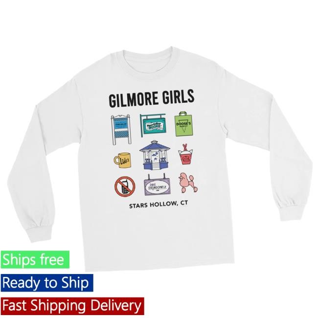 Wbshop Merch Gilmore Girls Stars Hollow Icons Long Sleeve Sweatshirt