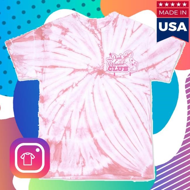 Beangoods Merch Pink Weenie Club Unisex Tie-Dye Hooded Sweatshirt