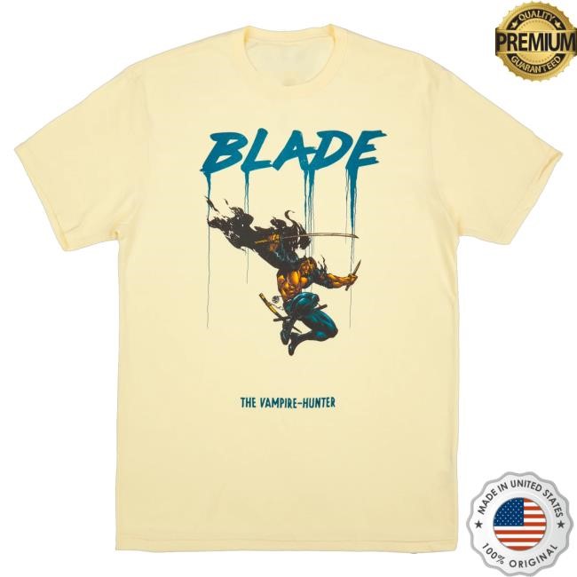Heroes & Villains Merch Store Shop Marvel Blade The Vampire Hunter Natural Hoodie Sweatshirt
