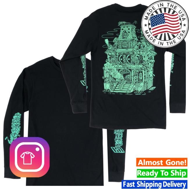 Official Killer Acid Merch Haunted House Glow In The Dark Long Sleeve Tee Official Killer Acid Merch Haunted House Glow In The Dark Long Sleeve Tee