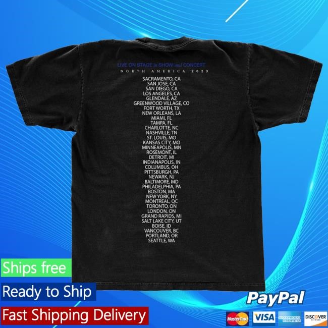 Official The 1975 Store Og Logo North American 2023 Tour Crewneck Sweatshirt