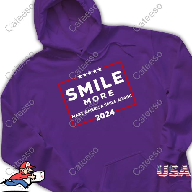 Roman Atwood Wearing Smile More Make America Smile Again 2024 Hoodie