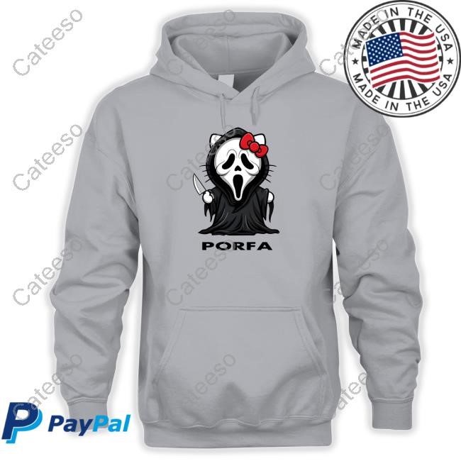 Porfavorthebrand Merch Porfa Hello Kitty Ghost Halloween Hoodie