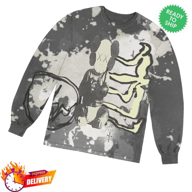 Official Utopia Shop Cactus Jack By Travis Scott X Kaws For Fragment Unisex Sweatshirt 'Tie Dye' Cactus Jack By Travis Scott X Kaws For Fragment Long Sleeve T Shirt 'Tie Dye'