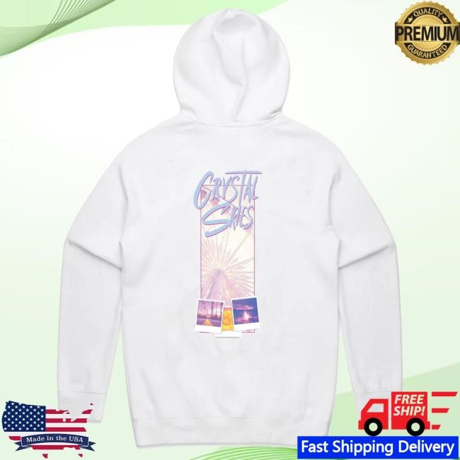 Kt8 Merch Store Crystal Skies Memories Pullover Hoodie - White Sweatshirt