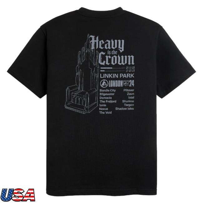 Official Matchbox Twenty Merch Store Linkin Park Worlds 2024 Black Long Sleeve Shirt
