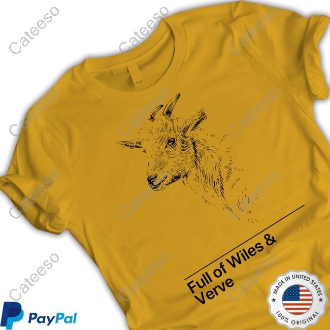Cleryfarm Merch Full Of Wiles & Verve Goat Tee