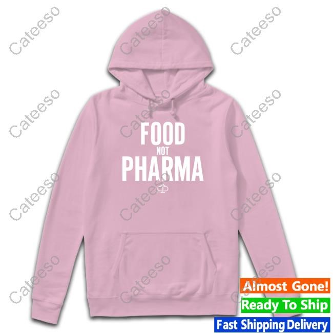 Ian Carroll Wearing Food Not Pharma Sweatshirt
