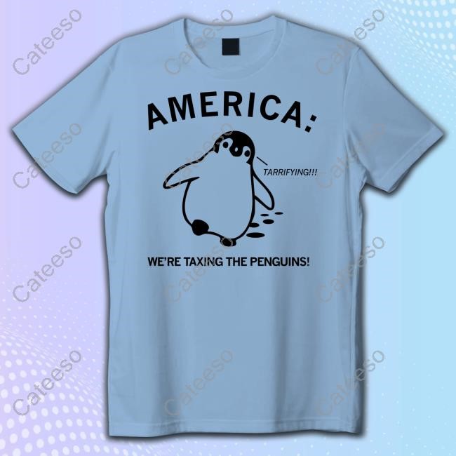 America We're Taxing The Penguins Zip Up Hooded Sweatshirt